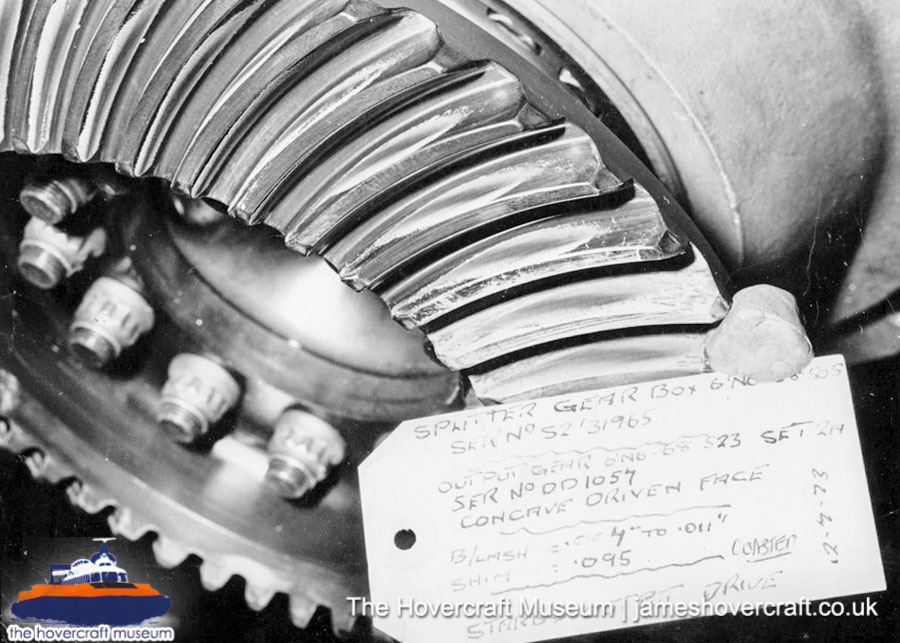 SRN6 close-up details - Driveshaft and gear (credit: The Hovercraft Museum Trust).